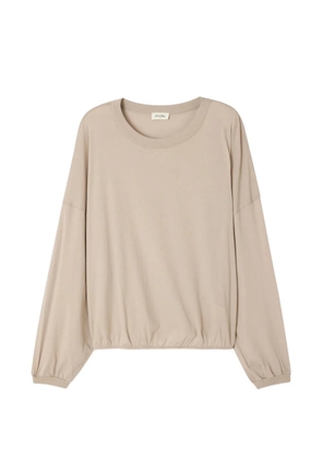 American Vintage Laloom long-sleeve cotton T-shirt - Neutrals