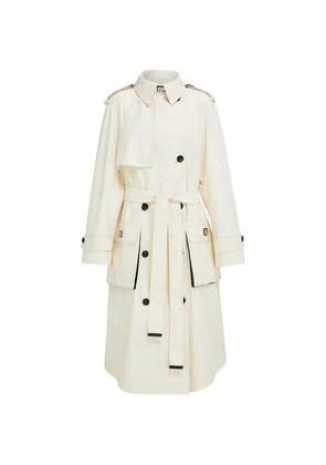Ferragamo coated linen trench - Neutrals