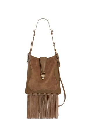 SANDRO fringe crossbody bag - Brown