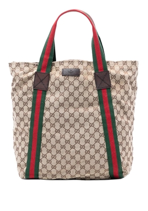 Gucci Pre-Owned 2016-2026 GG Canvas Web tote bag - Brown