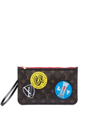 Louis Vuitton Pre-Owned 2016 Limited Edition Monogram World Tour Neverfull MM pouch - Brown
