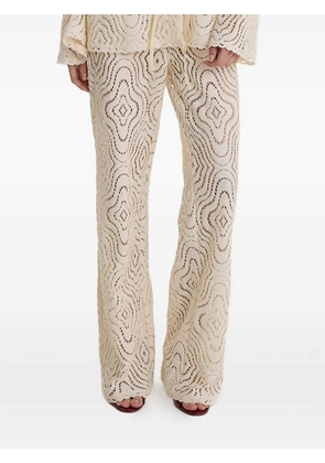 MOOS STUDIO drawstring open-work trousers set - Neutrals