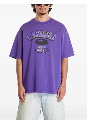 A BATHING APE® rhinestone-logo T-shirt - Purple