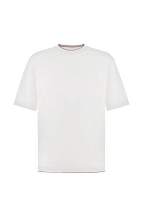 Boggi Milano contrasting-trim cotton T-shirt - White