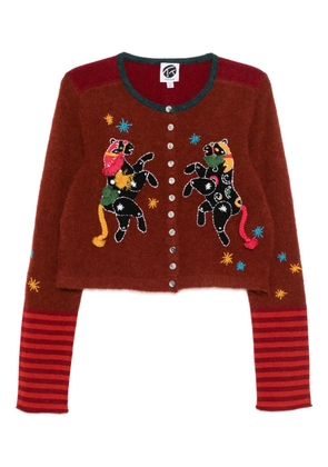 YANYAN KNITS horse-embroidered cardigan
