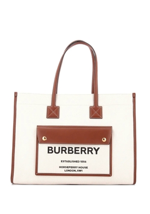 Burberry Pre-Owned Freya Shopping Canvas with Leather Medium tote bag - Brown