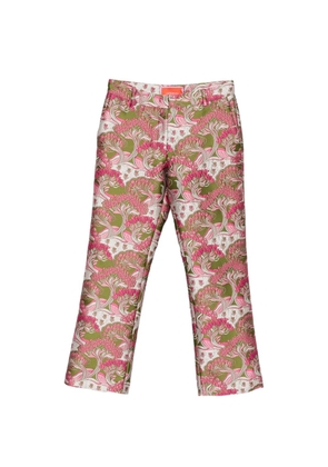 La DoubleJ floral-print trousers - Green