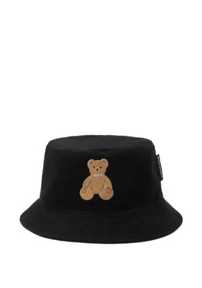 Palm Angels embroidered-bear bucket hat - Black