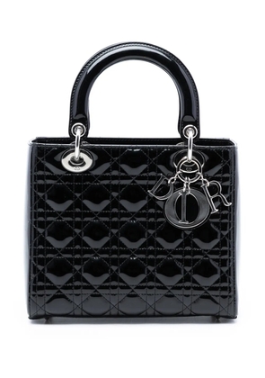Christian Dior Pre-Owned 2013 Medium Patent Cannage Lady Dior satchel - Black