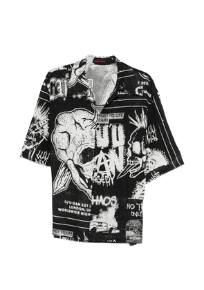 LỰU ĐẠN skull-print shirt - Black