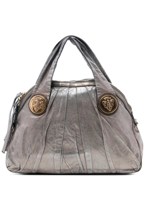 Gucci Pre-Owned 2016-2026 Large Metallic Leather Hysteria satchel - Gold