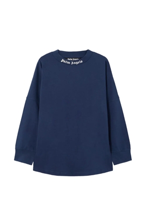 Palm Angels logo-detail sweatshirt - Blue