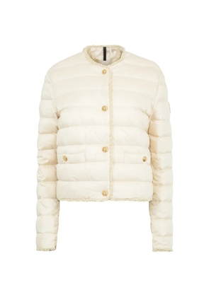 Moncler Fleurs bouclé-trim jacket - Neutrals