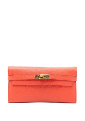 Hermès Pre-Owned 2018 Epsom Kelly Longue Wallet long wallets - Orange