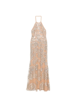 Elie Saab sequin embellished maxi dress - Neutrals