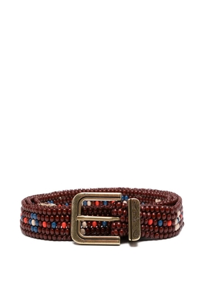 ETRO beaded buckle belt - Brown
