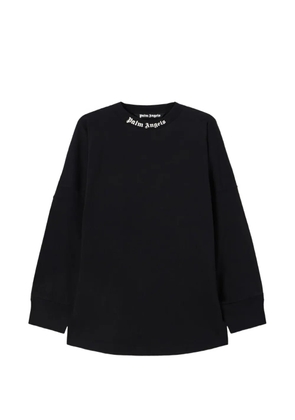 Palm Angels logo long-sleeved T-shirt - Black