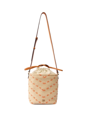 PINKO woven appliqué bucket bag - Neutrals