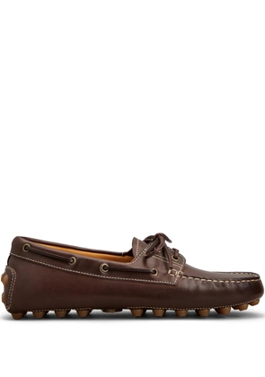 Tod's laced boat shoes - Brown