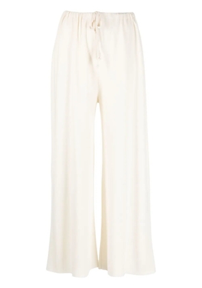 The Row drawstring-waist wide-leg trousers - Neutrals