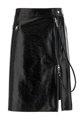 Courrèges zipped vinyl straight skirt - Black