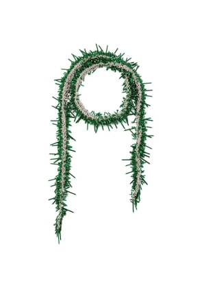 DRIES VAN NOTEN beaded scarf necklace - Silver