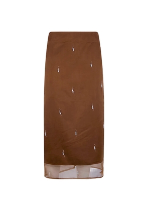 Róhe beaded skirt - Brown