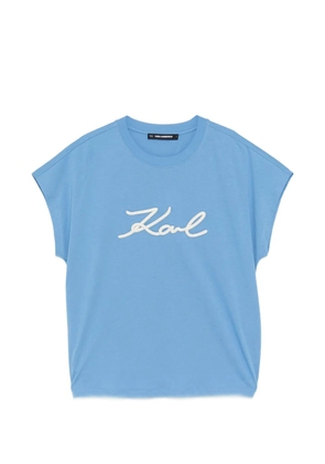 Karl Lagerfeld rope-logo T-shirt - Blue