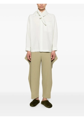 Homme Plissé Issey Miyake long-sleeve scarf shirt - Green