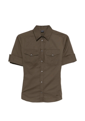 Fay logo-embroidered shirt - Green
