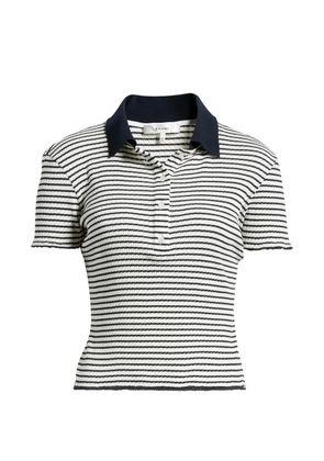 FRAME striped polo top - White