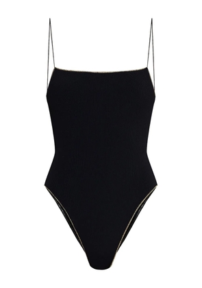 Oséree logo-lettering swimsuit - Black
