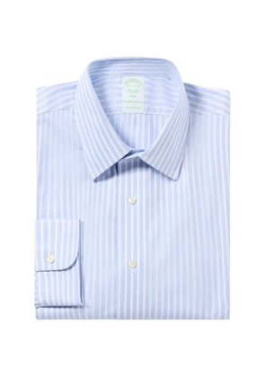 Brooks Brothers striped ainsley collar shirt - Blue