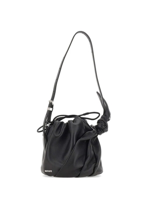 ROTATE BIRGER CHRISTENSEN mini Bon Bon knot-detail leather shoulder bag - Black