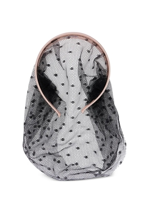 RED(V) dotted net hair accessory - Pink