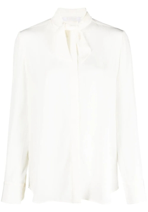 Chloé tie-strap silk shirt - Neutrals