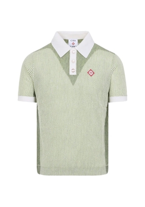 Casablanca striped polo shirt - Green