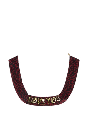 RED(V) animal print beaded collar