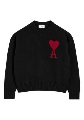 AMI Paris Ami de Coeur wool sweater - Black