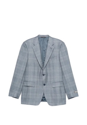 Canali logo-label blazer - Blue