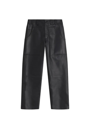 Belstaff patch pocket leather trousers - Black