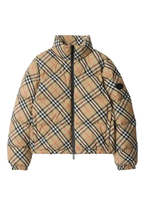 Burberry Vintage Check-pattern puffer jacket - Neutrals