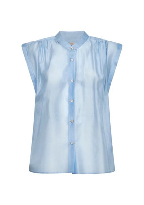 Blanca Vita button-down gathered shirt - Blue