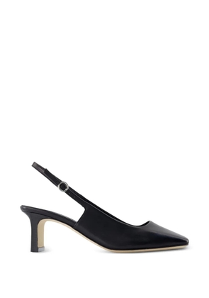 Aeyde Liza square-toe leather pumps - Black