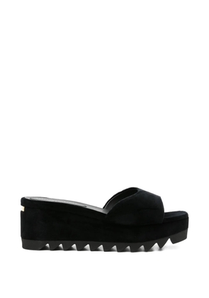 Stella McCartney velvet platform sandals - Black
