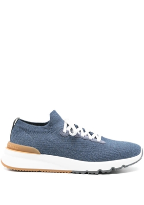 Brunello Cucinelli knitted sneakers - Blue