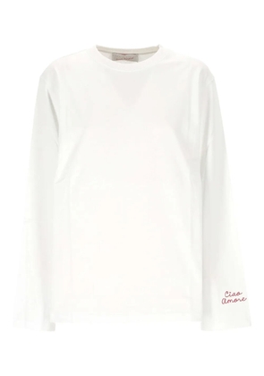 Giada Benincasa Ciao amore long-sleeves T-shirt - White