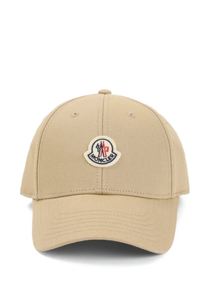Moncler logo patch baseball cap - Neutrals