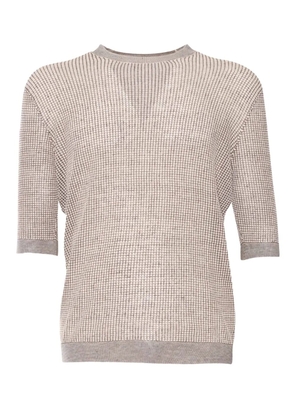 Ballantyne waffle-knit short-sleeved T-shirt - Neutrals