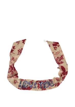 RED(V) floral embellished necklace - Neutrals